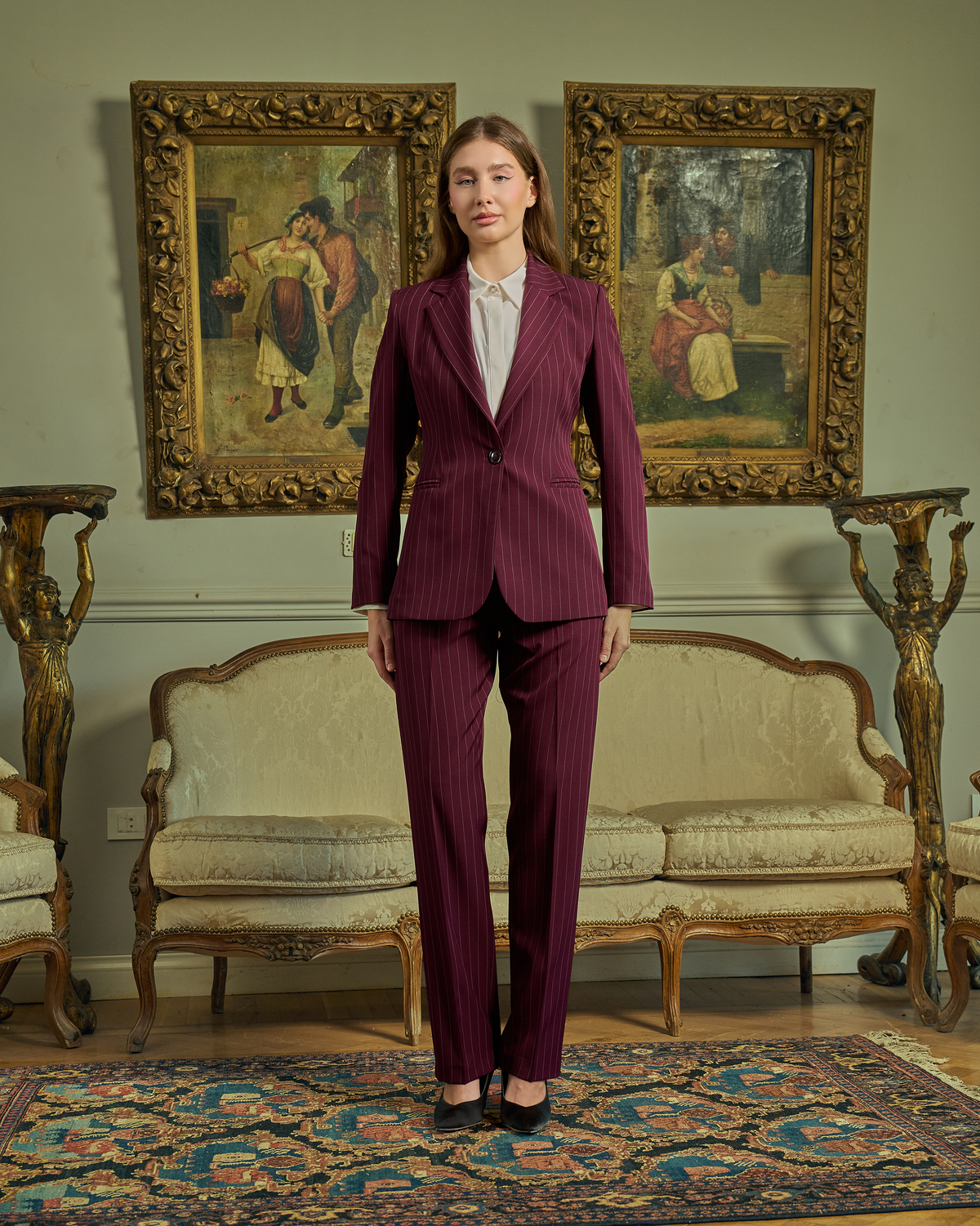 Modern Executive Pinstripe Set
