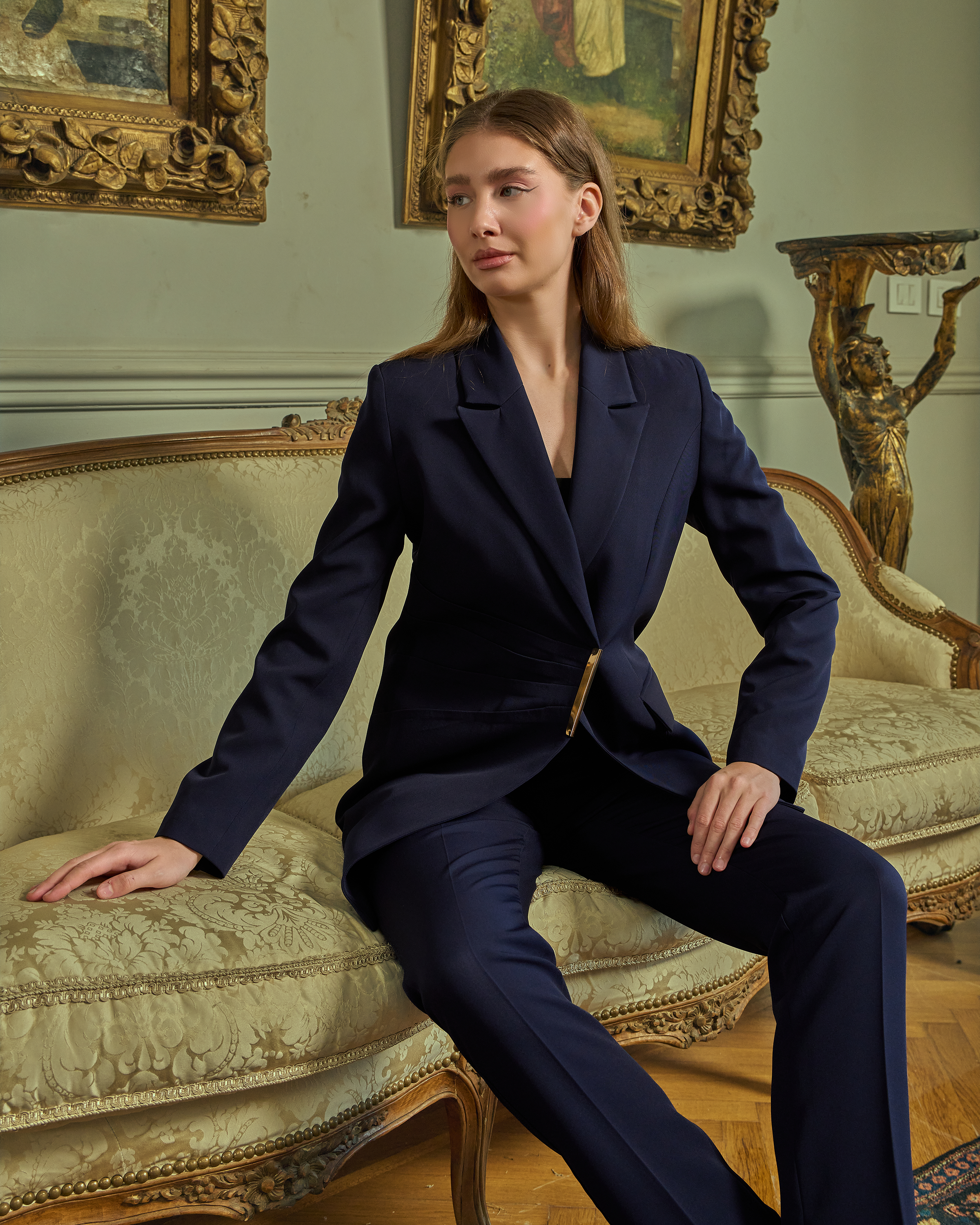 Sculptural Waist Tailored Suit Set — 11