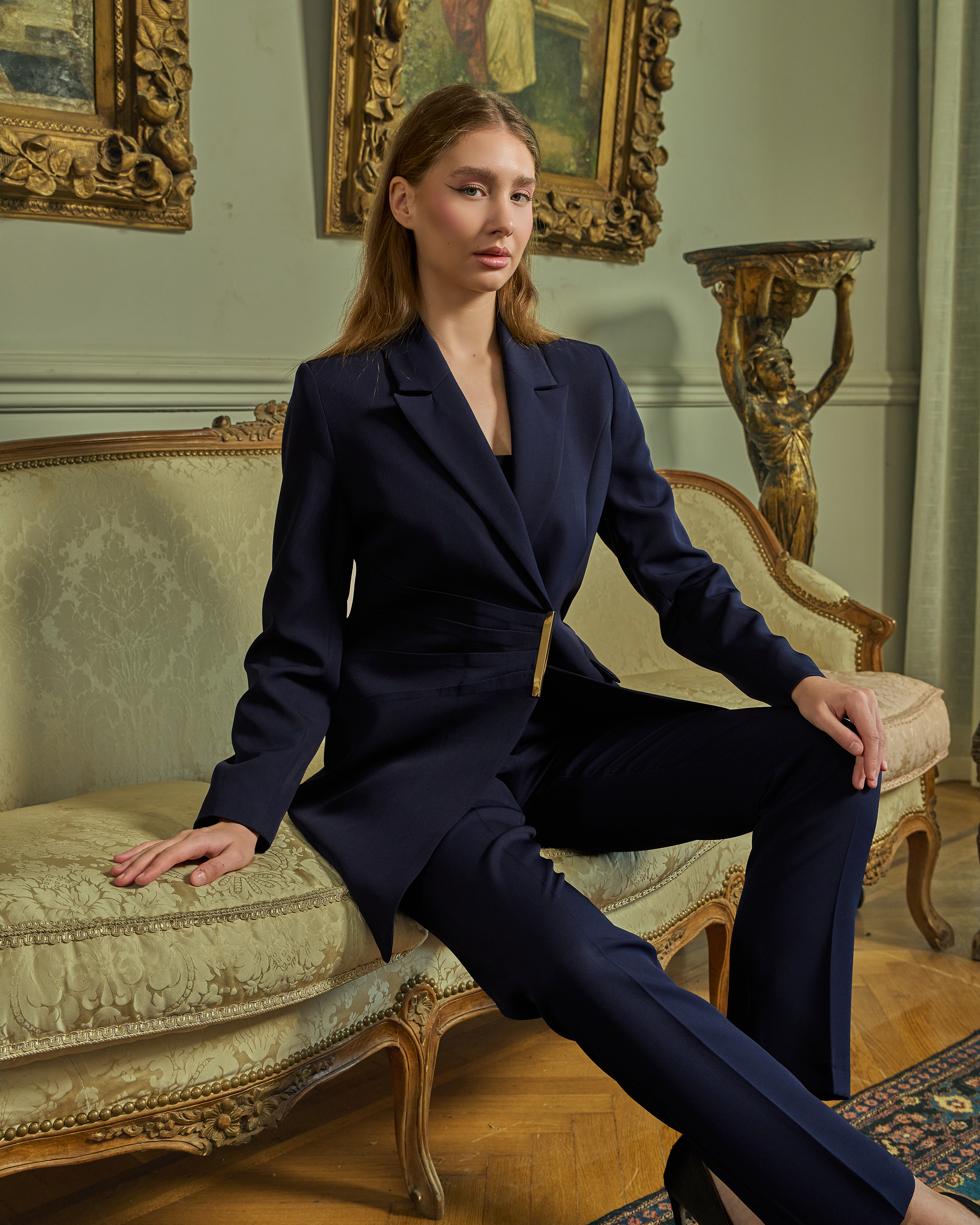 Sculptural Waist Tailored Suit Set