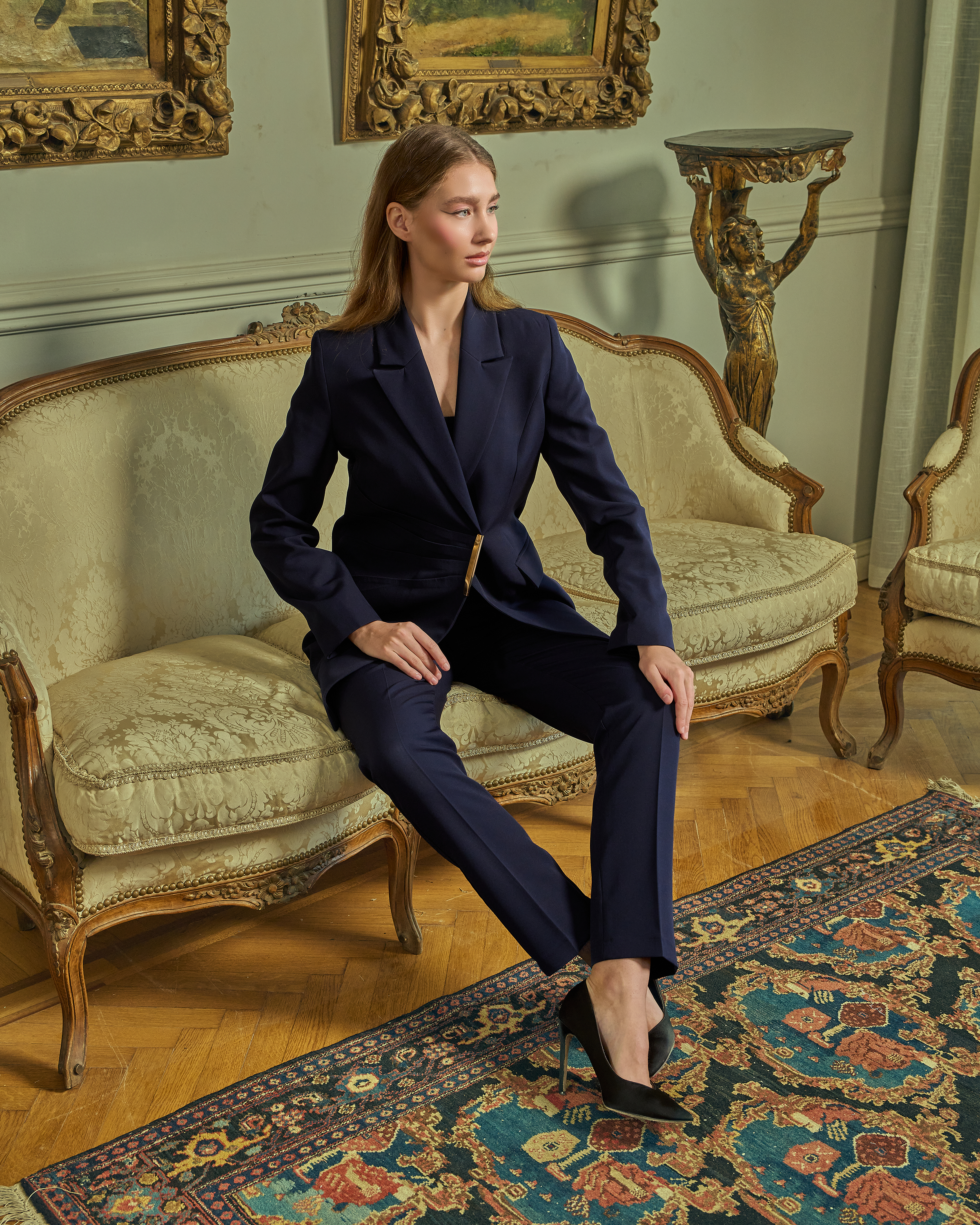Sculptural Waist Tailored Suit Set — 13